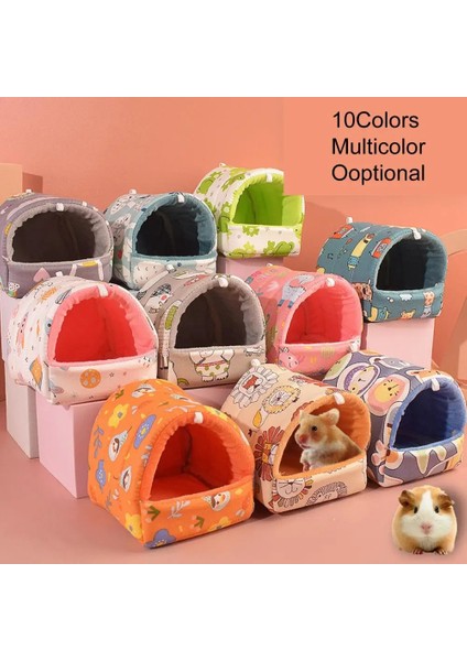 Mavi Stil S Beden Hamster Yuva Baskı Yarı Kapalı Yumuşak Büyük Alan Rahat Sıcak Tutmak Pratik Fil Desen Kış Için Hamster Yatak (Yurt Dışından)