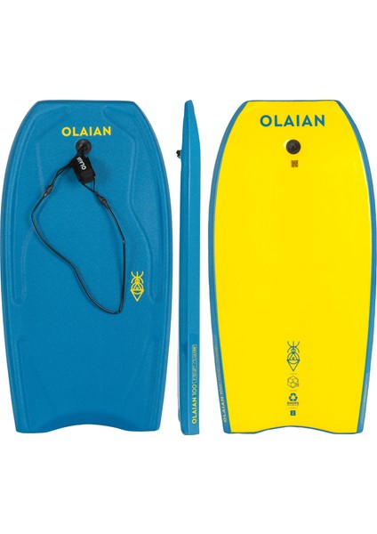 Çocuk Bodyboard - Tutma Saplı - Mavi/sarı - 100