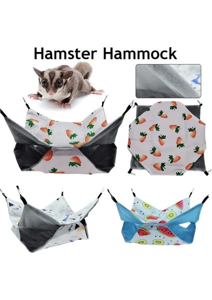 A2 Stili 20X20CM Hamster Yatakları Sıcak Yumuşak Yuva Asılı Kemirgen Kafesi Evi Baskılı Hamak Sıçanlar Gine Domuzu Küçük Hayvan Uyku Tulumu Aksesuarları (Yurt Dışından)