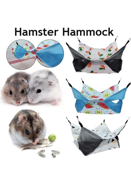 A2 Stili 20X20CM Hamster Yatakları Sıcak Yumuşak Yuva Asılı Kemirgen Kafesi Evi Baskılı Hamak Sıçanlar Gine Domuzu Küçük Hayvan Uyku Tulumu Aksesuarları (Yurt Dışından)