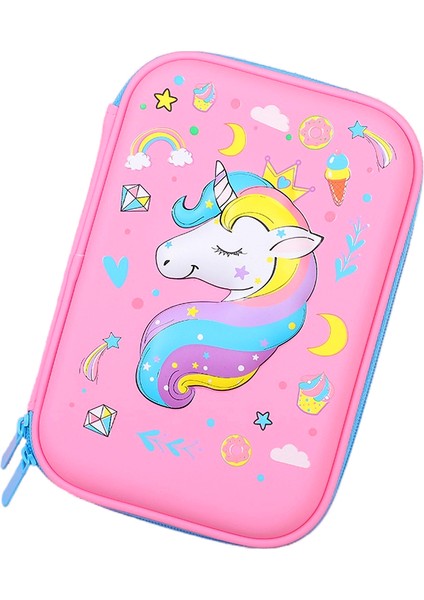 3D Unicorn Kalem Kutusu Çok Fonksiyonlu Yazı Aracı Saklama Kutusu (Yurt Dışından)