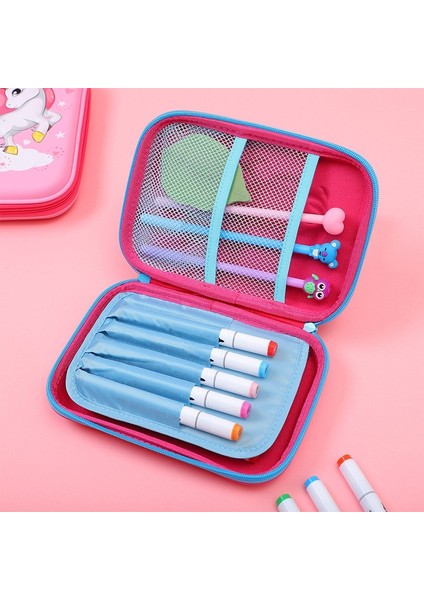 3D Unicorn Kalem Kutusu Çok Fonksiyonlu Yazı Aracı Saklama Kutusu (Yurt Dışından)