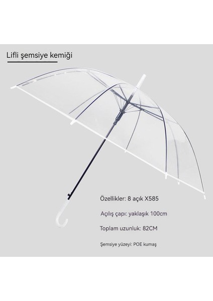 Kadın Uv Korumalı Şemsiye - Şeffaf (Yurt Dışından)
