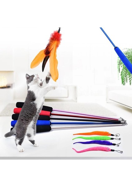 C3 Tarzı Yeni Geri Çekilebilir 3 Bölümlü Teleskopik Çubuk Teaser Kedi Değnek Olta Kamışı Oyuncak Kedi Malzemeleri Pet Komik Kedi Interaktif Sopa Oyuncak (Yurt Dışından) fiyatları
