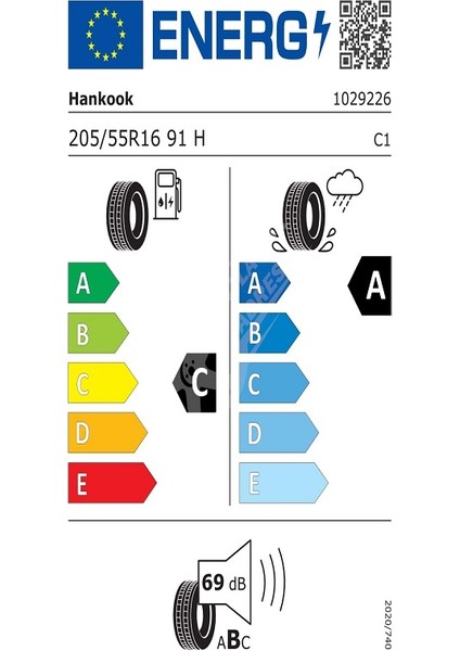 205/55 R16 91H K135 Ventus Prime 4 Oto Yaz Lastiği (Üretim Yılı: 2024)