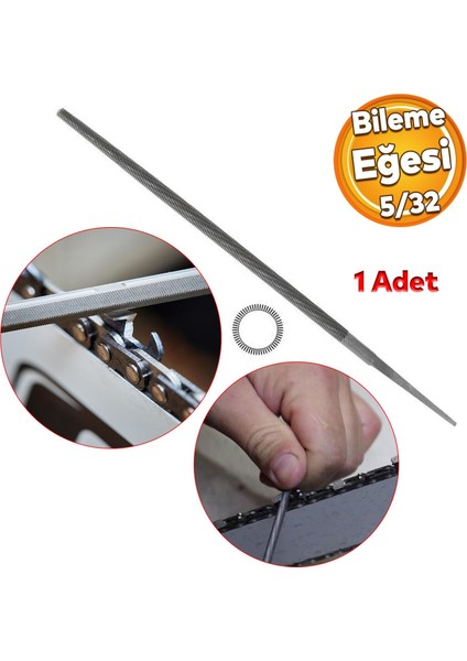 Benzinli Motorlu Hızar Zincir Bileme 5 mm Elektrikli Testere Keskinleştirme Taşı Eye Eğesi 1 Adet