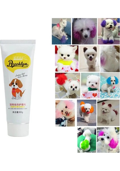 No.13 Tarzı 80G Pet Köpek Kedi Hayvanlar Saç Boyama Boyarmaddeler Boyama Pigment Ajan Malzemeleri Köpek Saç Parlak Boyama Boya Pigment Malzemeleri (Yurt Dışından)