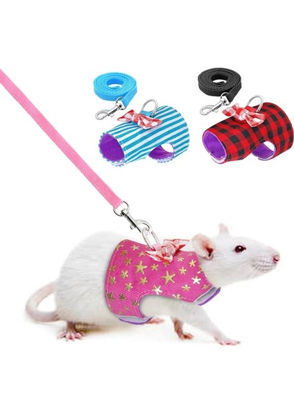 Bir Stil M Boyutu Küçük Pet Tavşan Hamster Papyon Çizgili Yıldız Koşum Yelek Tasma Çekme Halatı Bebek Gelincikler Için Pet Sıçanlar Ilmek Göğüs Kemeri (Yurt Dışından) fiyatları