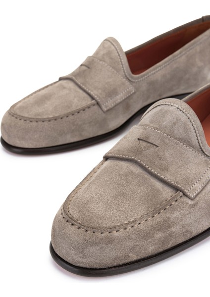 Erkek Hakiki Deri Bej Loafer Ayakkabı 1016 1455 Erk Ayk Y24 Bej Suet modelleri