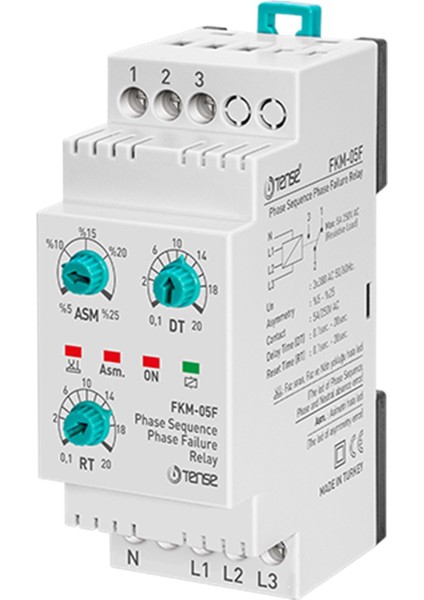 FKM-05F (3-Faz+N,ray,faz Koruma Röle)