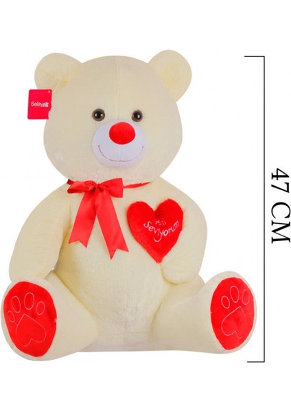 Kalp Tutan Yumoş Ayıcık Sevgiliye Hediyelik Uyku Arkadaşı Büyük Boy