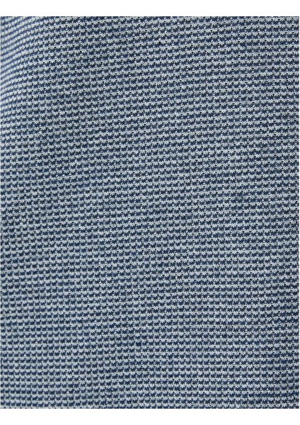 Oversize Tişört Dokulu Bisiklet Yaka Etiket Detaylı Kısa Kollu - Koton - 4SAM10268HK - Mavi - S modelleri