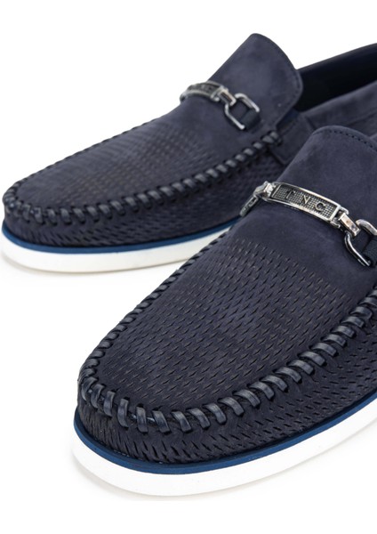 Erkek Hakiki Deri Lacivert Nubuk Loafer Ayakkabı 1008 3318 Erk Ayk Y24 Lacı Nbk modelleri