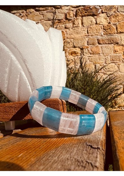 Sertifikalı Doğal Akuamarin & Pembe Kuvars Taşı Özel Kesim Rolex Bileklik Aaa Kalite modelleri