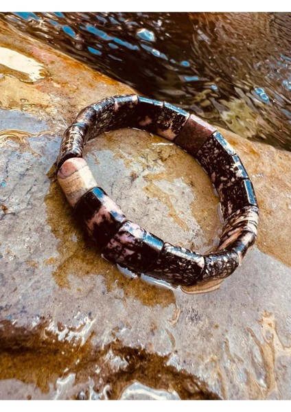 Sertifikalı Doğal Rodonit Taşı Özel Kesim Rolex Bileklik Aaa Kalite
