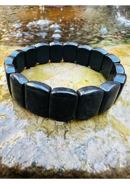 Sertifikalı Doğal Shungite Taşı Özel Kesim Rolex Bileklik Aaa Kalite modelleri