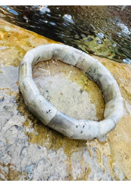 Sertifikalı Doğal Labradorit Taşı Özel Kesim Rolex Bileklik