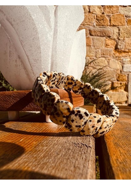 Sertifikalı Doğal Dalmaçyalı Jasper Taşı Özel Kesim Rolex Bileklik Aaa Kalite