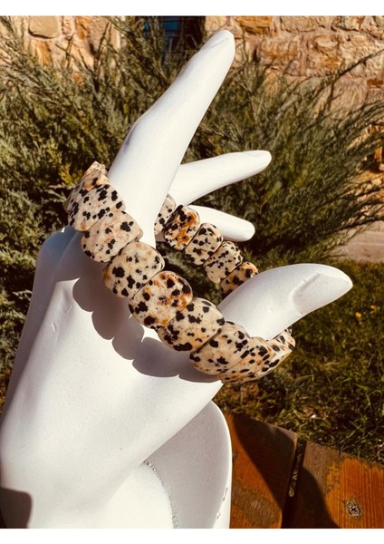 Sertifikalı Doğal Dalmaçyalı Jasper Taşı Özel Kesim Rolex Bileklik Aaa Kalite modelleri