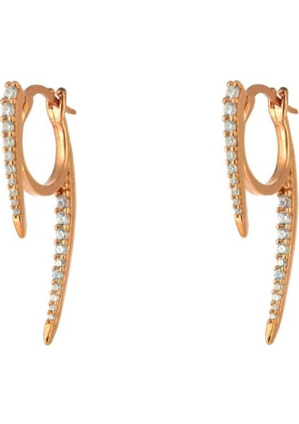 925 Ayar Gümüş Uzun Tasarım Kanca Küpe