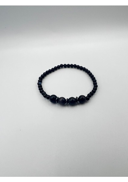 Sertifikalı Doğal Taş Kedi Gözü Akik Hematit Doğal Taş Bileklik 4-8 mm fırsatları
