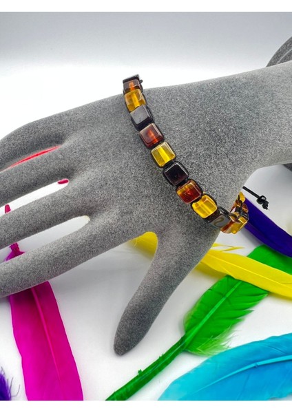 Sertifikalı Kehribar Bileklik Küp Kesim Aaa Kalite Asansörlü Kilit Sistemi fiyatları