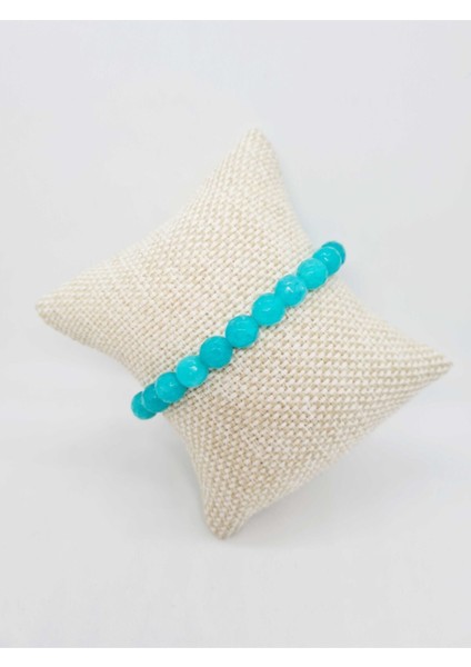 Sertifikalı Amazonit Taşı Bileklik Orijinal Doğal Taş 8mm modelleri