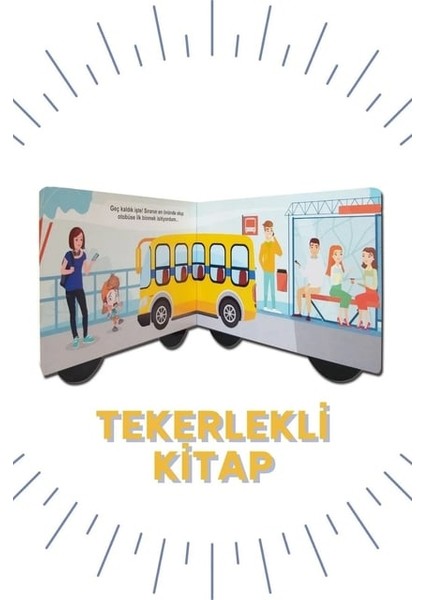 Tekerlekli Kitaplar Ambulans - Traktör - İtfaiye - Kamyon - Otobüs 5 Kitap