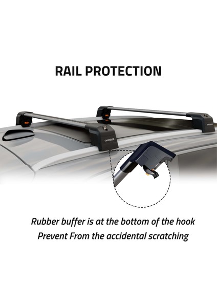 Citroen Berlingo 2024 Ve Sonrası Siyah Thunder Carrier Kilitli Ara Atkı Araç Üstü Bisiklet Taşıyıcı