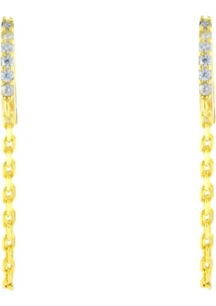 925 Ayar Gümüş Zincir Detaylı Tasarım Küpe fiyatları