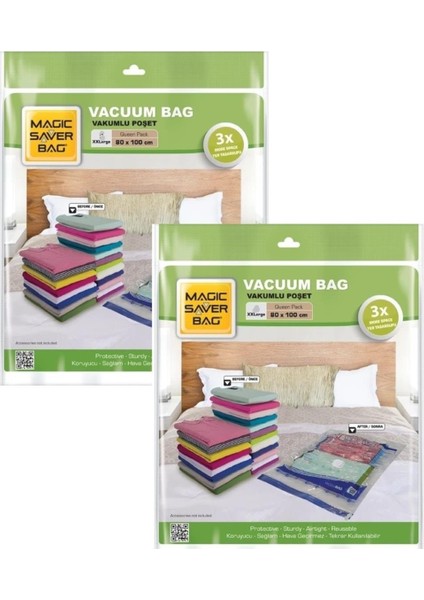 Magic Saver Magic Vakum Poşet Xxlarge 2 Adet (80*100)