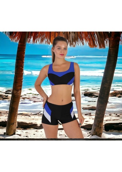 Şortlu Modelli Yüzücü Bikini