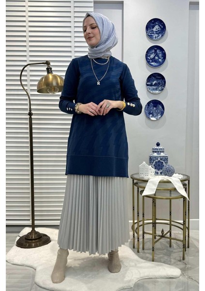 Bilge Indigo Triko Tunik