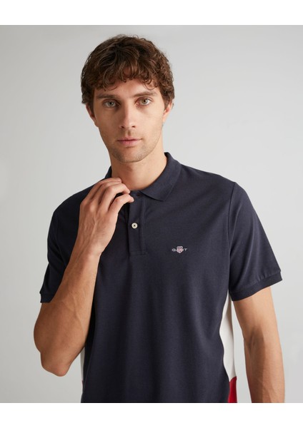 Erkek Lacivert Regular Fit Renk Bloklu Polo 2424124T.433 fırsatları