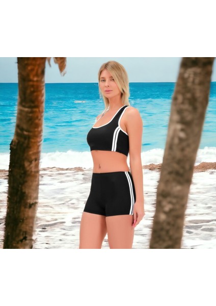 Şortlu Modelli Yüzücü Bikini modelleri
