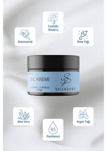 Onarıcı ve Nemlendirici El Kremi 150ml