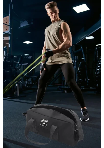 Woys Bags Orijinal Unisex 2 Bölmeli Önü Fermuarlı Uzun Askılı Geniş Hacimli Seyahat Gym Fitness Spor Çantası