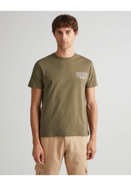 Erkek Yeşil Regular Fit Bisiklet Yaka T-Shirt 2003227.301