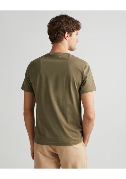 Erkek Yeşil Regular Fit Bisiklet Yaka T-Shirt 2003227.301