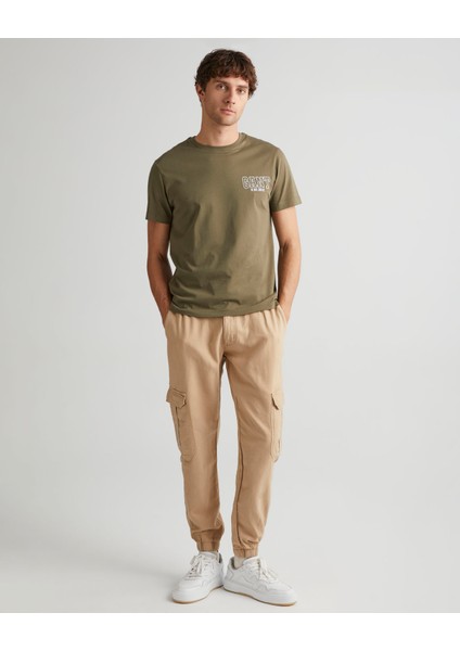 Erkek Yeşil Regular Fit Bisiklet Yaka T-Shirt 2003227.301