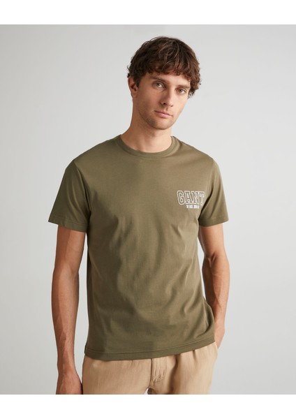 Erkek Yeşil Regular Fit Bisiklet Yaka T-Shirt 2003227.301