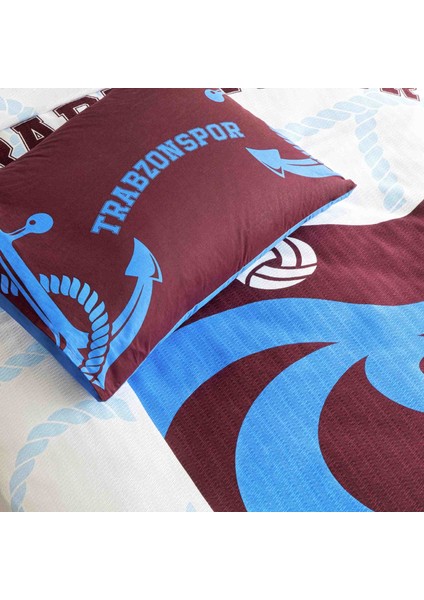 Lisanslı Trabzonspor Mavi Tek Kişilik Pamuk Pike Takımı