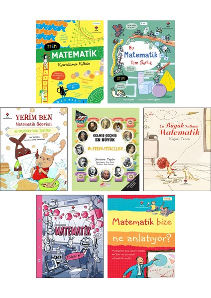 Matematik Karalama Kitabı - Bu Matematik Tam Senlik - Yerim Ben Matematik Ödevimi - En Büyük Tutkum Matematik - Şaşırtıcı Gerçekler - Matematik Bize Ne Anlatıyor? - En Büyük Matematikçiler Kitap