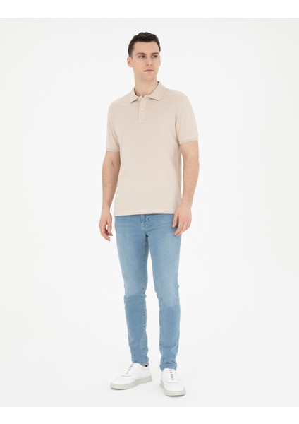 Erkek Taş Slim Fit Basic Tişört 50280754-VR049