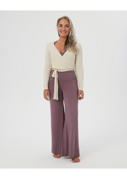 Kadın Lila Flow Şortlu Pantolon - Çift Kat Korsajlı, İç Şort Katmanlı, Bol Paça, Normal Bel, Yoga, Yoga, Pilates ve Günlük Aktiviteler İçin Rahat ve Şık Pantolon fiyatları