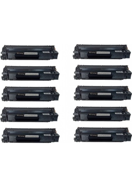 Hp 285A Muadil Toner 10'lu Paket CE285A CRG725 CB436A CB435A 10 Adet Şişme Poşetli