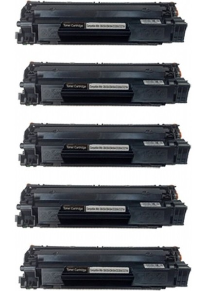 Hp 285A Muadil Toner 5'li Paket CE285A CRG725 CB436A CB435A 5 Adet Şişme Peşetli