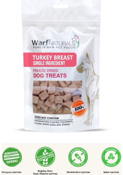 Freeze Dried Köpek Ödül Maması - Hindi Göğüs