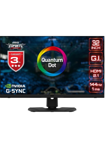 32" OPTIX MPG321UR QD 3840x2160 (UHD) FLAT IPS 144HZ 1MS G-SYNC COMPATIBLE  GAMING MONITOR