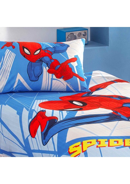 Lisanslı Spiderman Gate Tek Kişilik Pamuk Pike Takımı